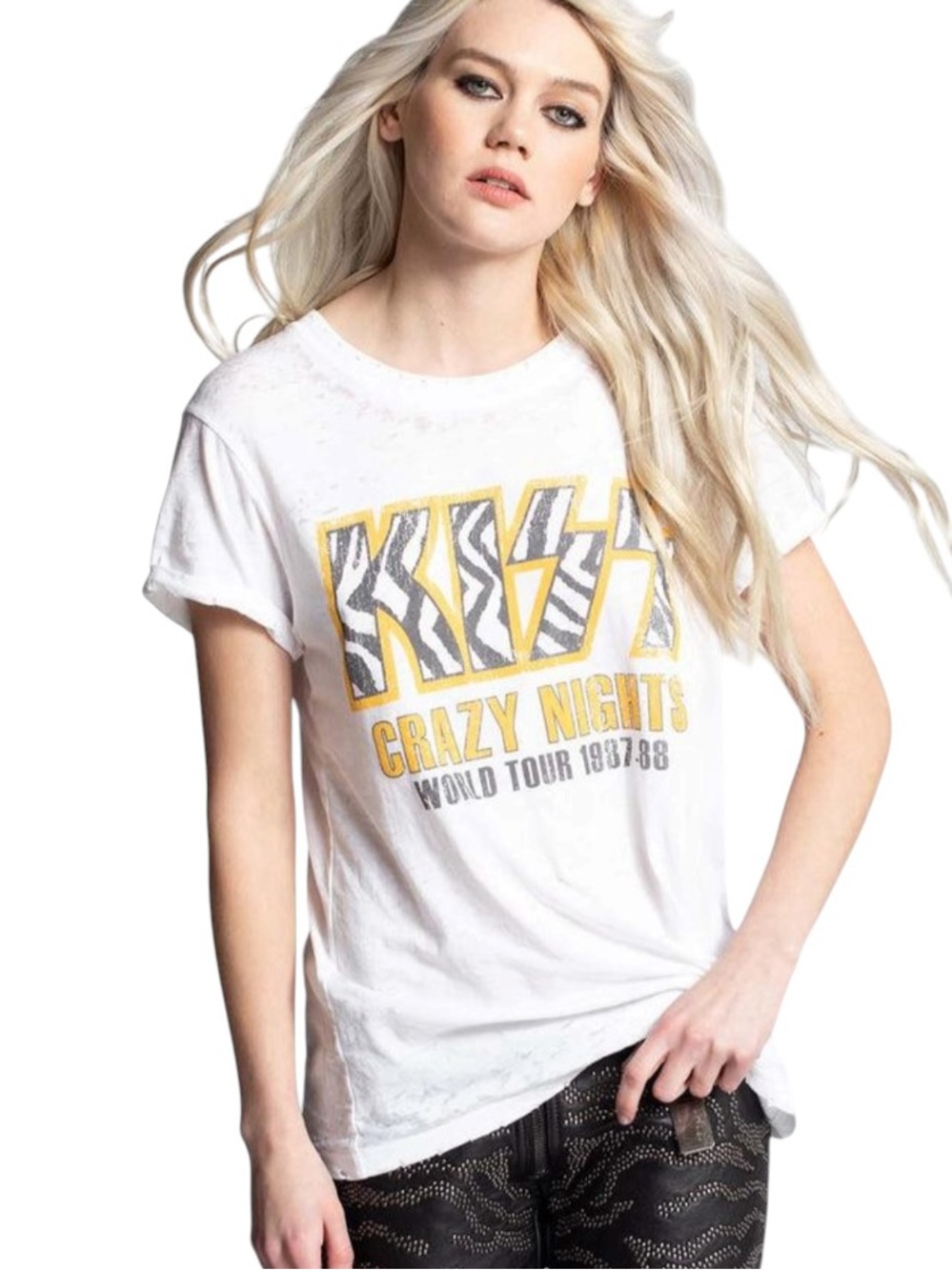 Recycled Karma KISS Crazy Nights World Tour Concert Tee, Size XL